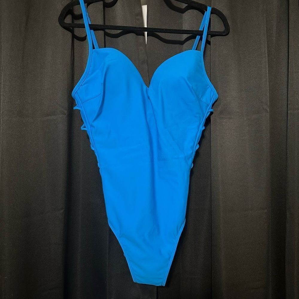 Sun Streak by Newport News Vintage Royal Blue One Piece Swimsuit